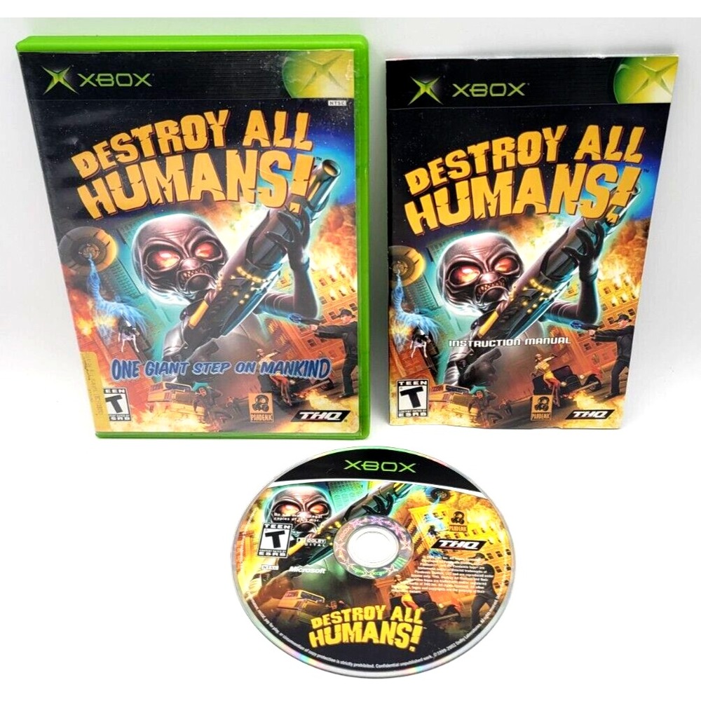Destroy All Humans! (Original Xbox) Black Label CIB COMPLETE & TESTED